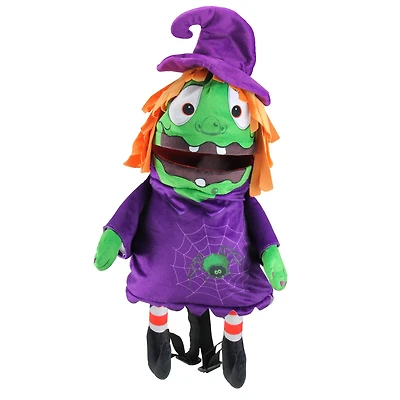 23" Purple & Green Witch Child Trick or Treat Halloween Bag