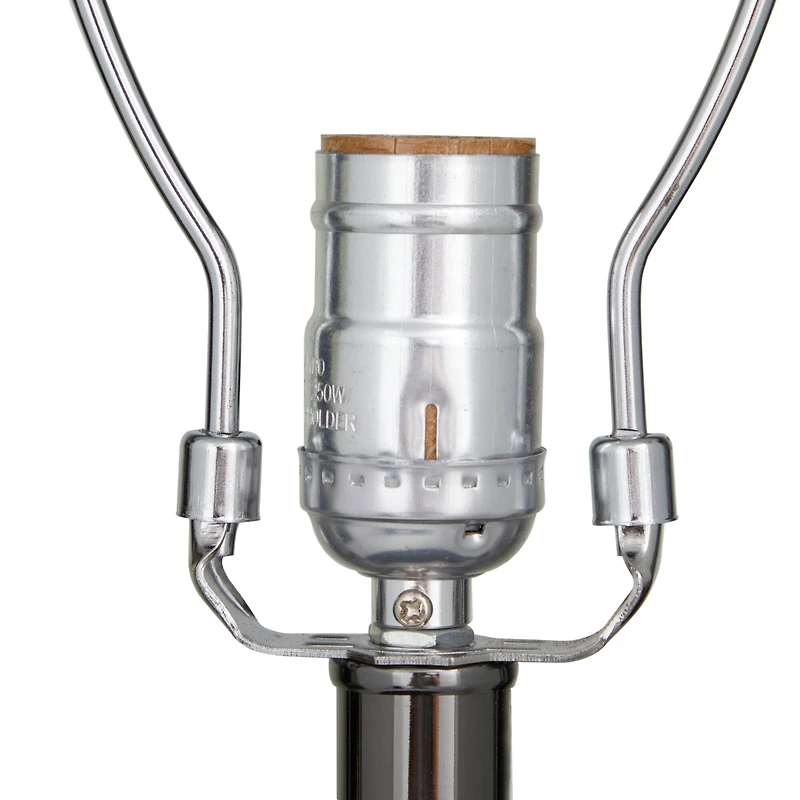 Marble Slender Stand Table Lamp with Drum Shade 15" x 15" x 29