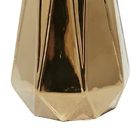 Set of 3 Gold Stoneware Glam Vase, 7", 11", 15"