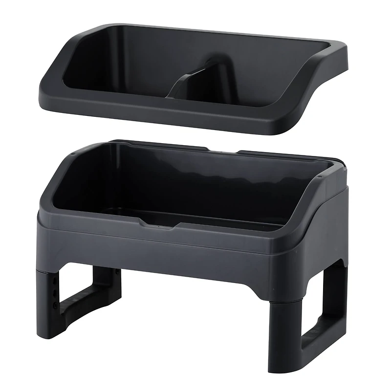 IRIS® Black Adjustable Elevated Pet Feeder, 2ct.