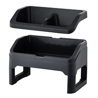 IRIS® Black Adjustable Elevated Pet Feeder, 2ct.