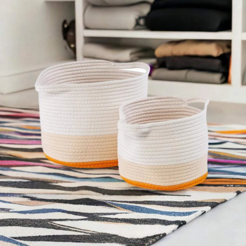 Honey Can Do Yellow Ombre Rope Storage Basket Set