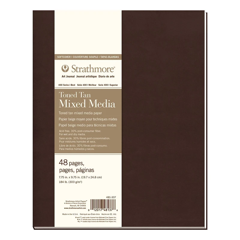 Strathmore® 400 Series Softcover Toned Tan Mixed Media Art Journal