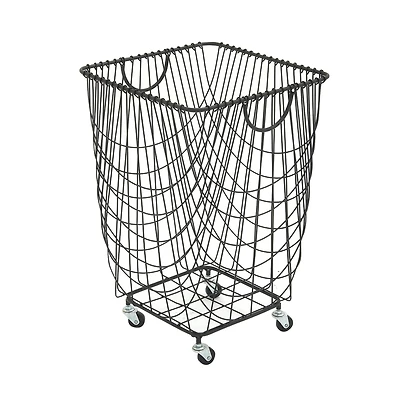 CosmoLiving by Cosmopolitan 24" Black Industrial Metal Storage Cart