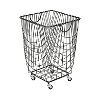 CosmoLiving by Cosmopolitan 24" Black Industrial Metal Storage Cart