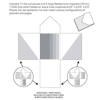 49 And Market Foundations White Envelope Pocket Folio Set, 6'' x 8''