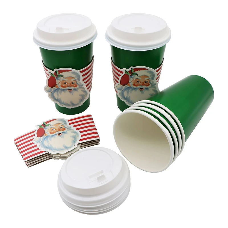 16oz. Santa Paper Cup Set by Celebrate It™