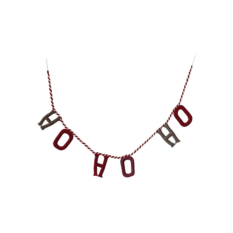 Hello Honey® 6ft. Handmade Wool Felt "Ho Ho Ho" Garland