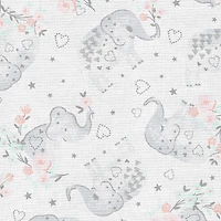 Fabric Editions White Elephant Cotton Fabric