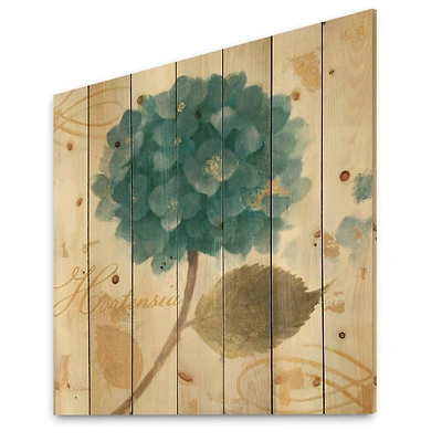 Designart - Blue Cottage Flower Hydrangea I