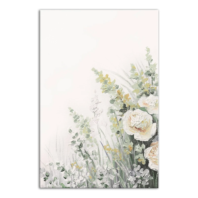 Soft Painted Wildflowers 12" x 18" Canvas Wall Art