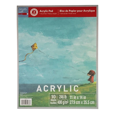 12 Pack: Acrylic Paper Pad by Artist's Loft™, 11" x 14"