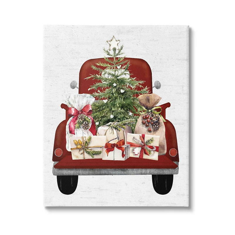 Stupell Industries Country Truck Christmas Gifts Canvas Wall Art