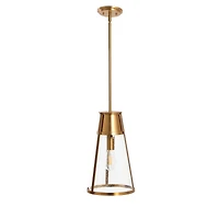 Hello Honey® Robert Stevenson Lighting Jaxon Metal & Seedy Glass Ceiling Light