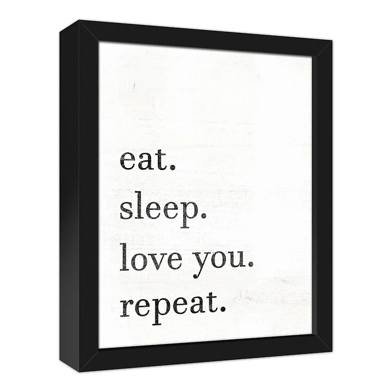 Eat Sleep Love You Repeat Framed Wall Art
