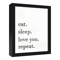 Eat Sleep Love You Repeat Framed Wall Art