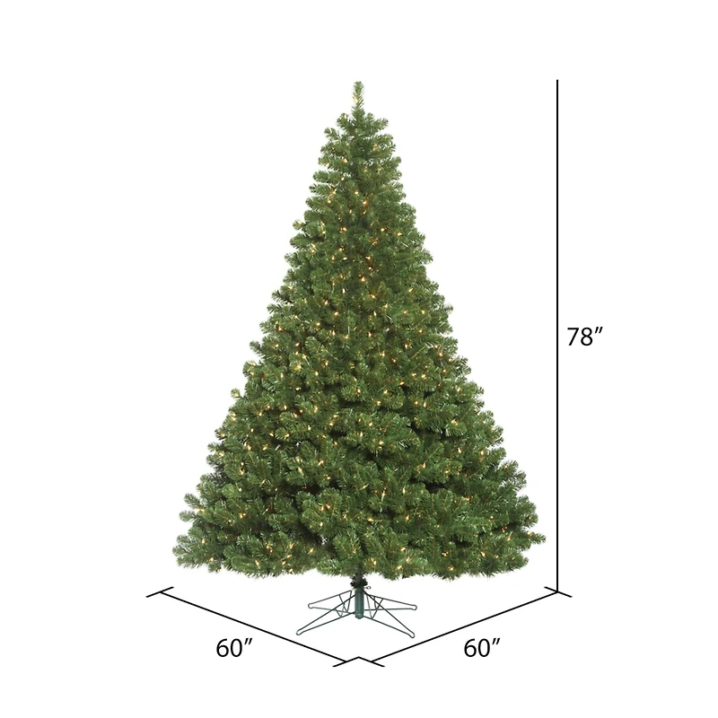 6.5ft. Pre-Lit Oregon Fir Artificial Christmas Tree, Clear Dura-Lit® Lights