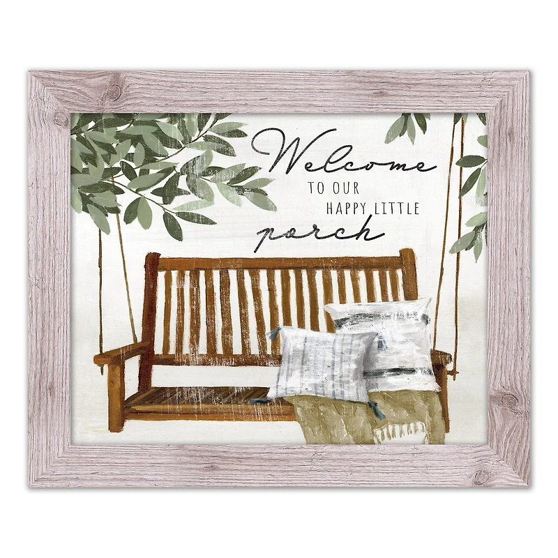 Welcome to Our Porch 16" x 20" Western White Framed Print