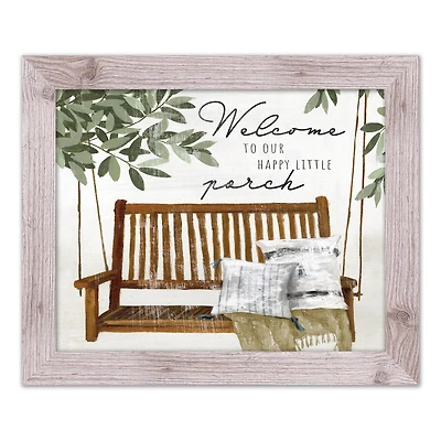 Welcome to Our Porch 16" x 20" Western White Framed Print