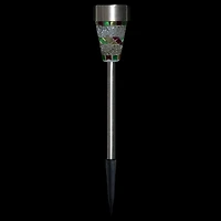 15.5" Mosaic Stained Glass Solar Powered LED Pathway Markers
