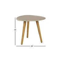 20" Gray Modern Outdoor Accent Table