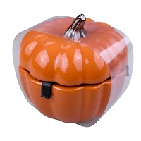 4.75" Orange Ceramic Pumpkin Cocotte by Makery™