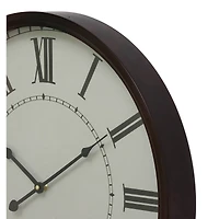 White Traditional Metal Wall Clock