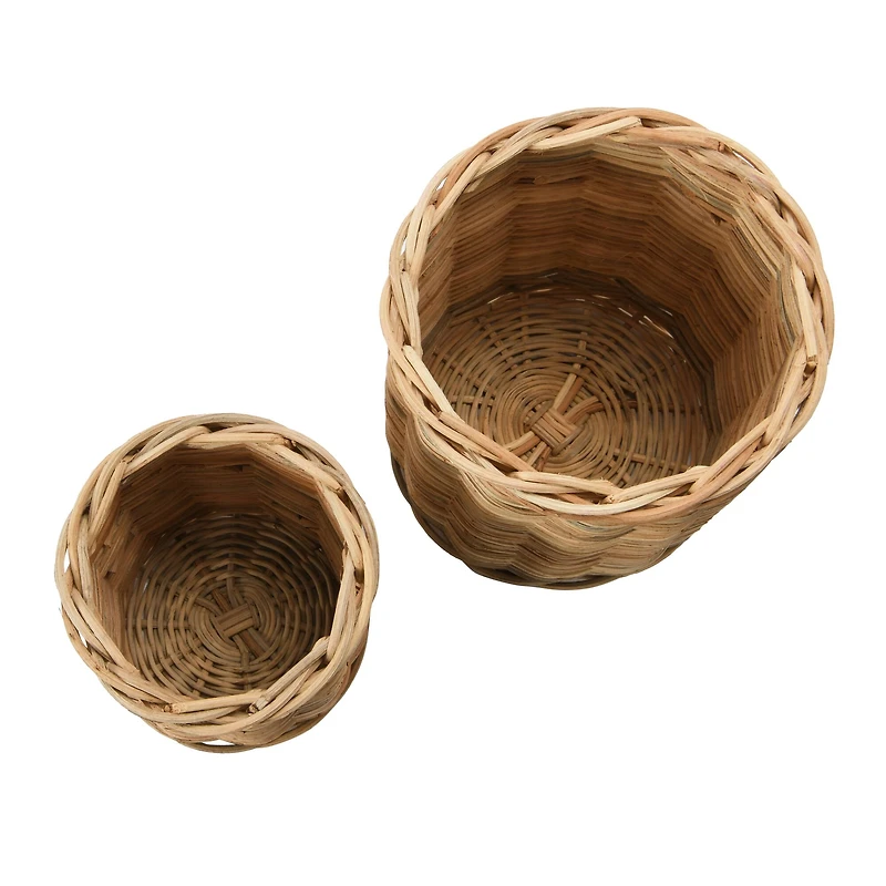 Hello Honey® Natural Hand-Woven Wicker Basket Set