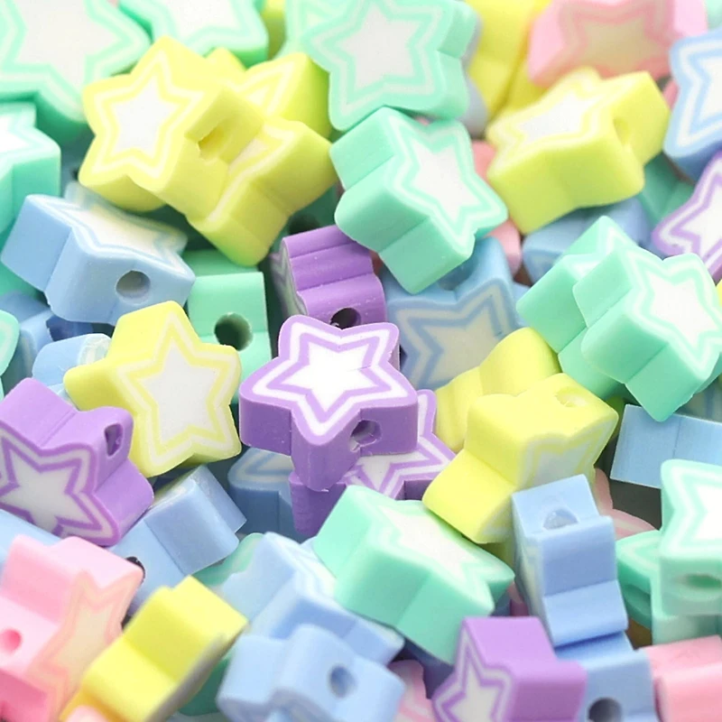 8mm Pastel Star Clay Beads by Creatology™