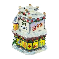4" Glittered Snowy Toy Shop Christmas Village Building