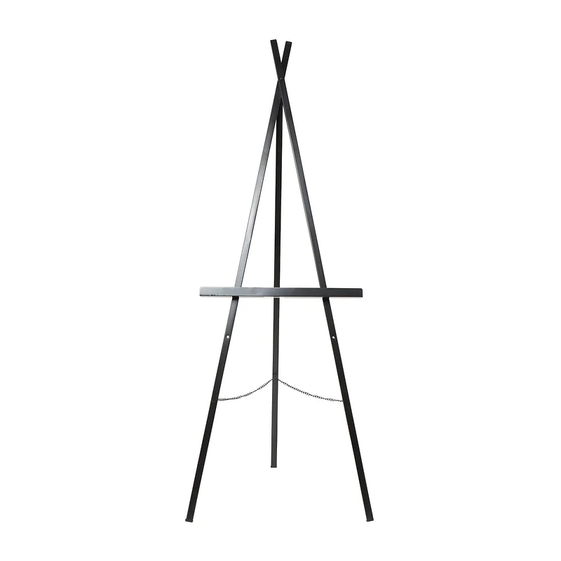 66.5" Black Metal Adjustable Minimalistic Floor Easel