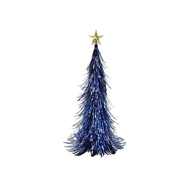 13.75" Tinsel Christmas Cone Tree Tabletop Décor by Ashland