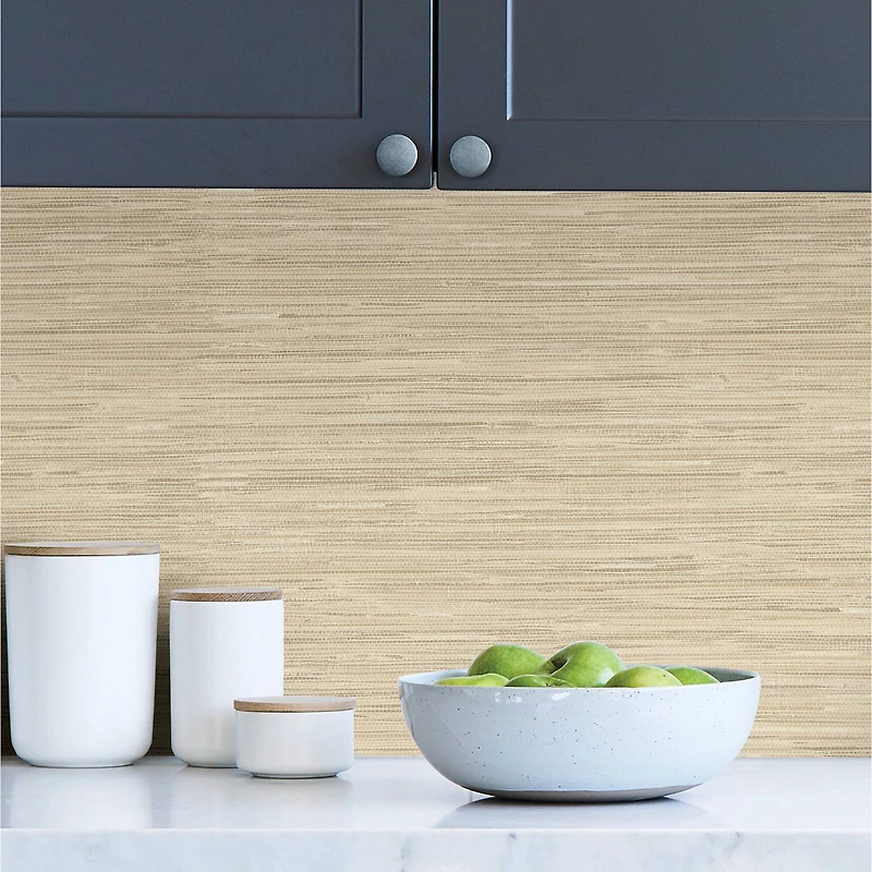 InHome Avery Weave Cream Peel & Stick Wallpaper