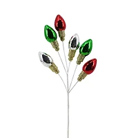 11.5" Red, Green & Silver Bulb Pick by Ashland®