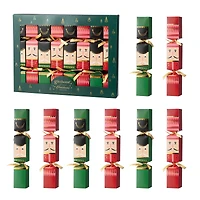 Glitzhome® 8PK 2"D x 12"H Nutcracker Christmas Party Crackers with Gift Contents