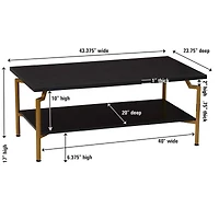Household Essentials 43" Crown Coffee Table