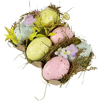 6" Speckled Easter Eggs with Carton Decoration