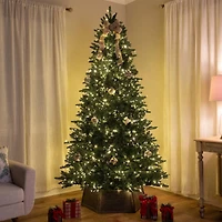 9ft. Pre-Lit Real Touch™️Breckenridge Pine IPT Artificial Christmas Tree, Dual Color LED Lights