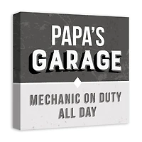 Papa's Garage Canvas Wall Art