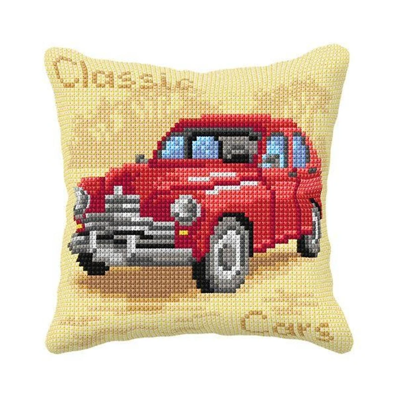 Orchidea Red Car Cushion Cross Stitch Kit