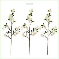 38" White Blossom Flower Stems, 3ct.