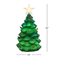 24" Outdoor Lit Blow Mold Tree