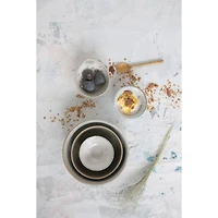 Hello Honey® 4" Reactive Glaze Stoneware Pleated Bowl Set