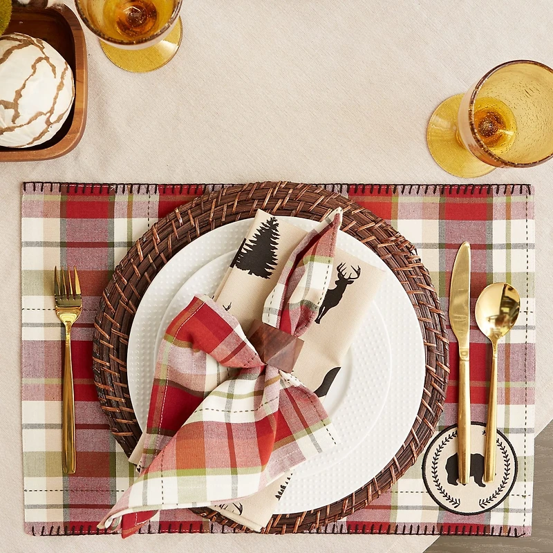 DII® Mountain Trail Plaid Cloth Dinner Napkins, 6ct.