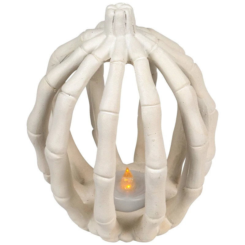7" LED Lighted Skeleton Pumpkin