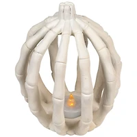 7" LED Lighted Skeleton Pumpkin
