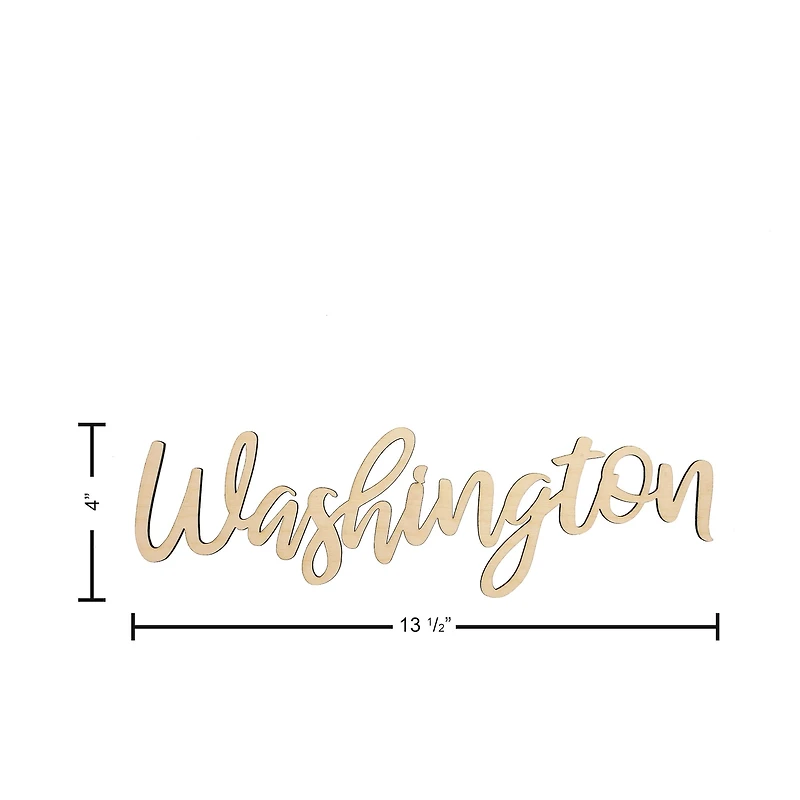 Leisure Arts® 13.5" Wood Washington Word