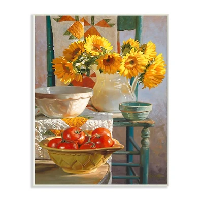 Stupell Industries Autumn Sunflower Harvest Still Life Wall Plaque