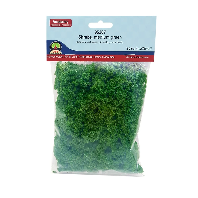 JTT Scenery Products Medium Green Shrubs