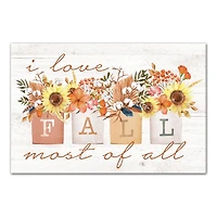 Love Fall Bouquets Canvas Wall Art